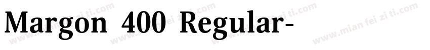 Margon 400 Regular字体转换